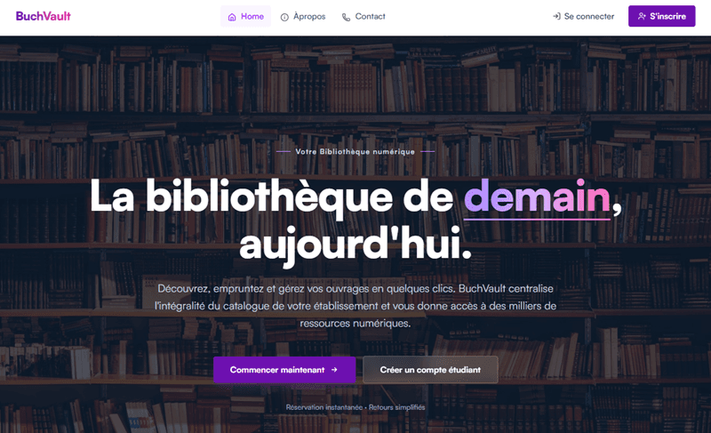 Capture de bookVault